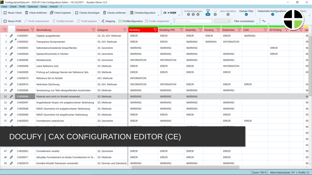 Docufy CAx Configuration Editor