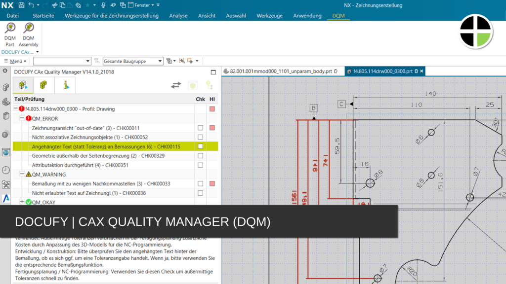 Docufy CAx Quality Manager