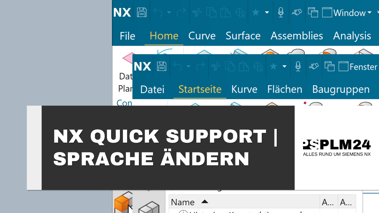 Siemens NX Sprache ändern | So einfach wird in NX die Sprache geändert 1 Siemens NX Sprache ändern