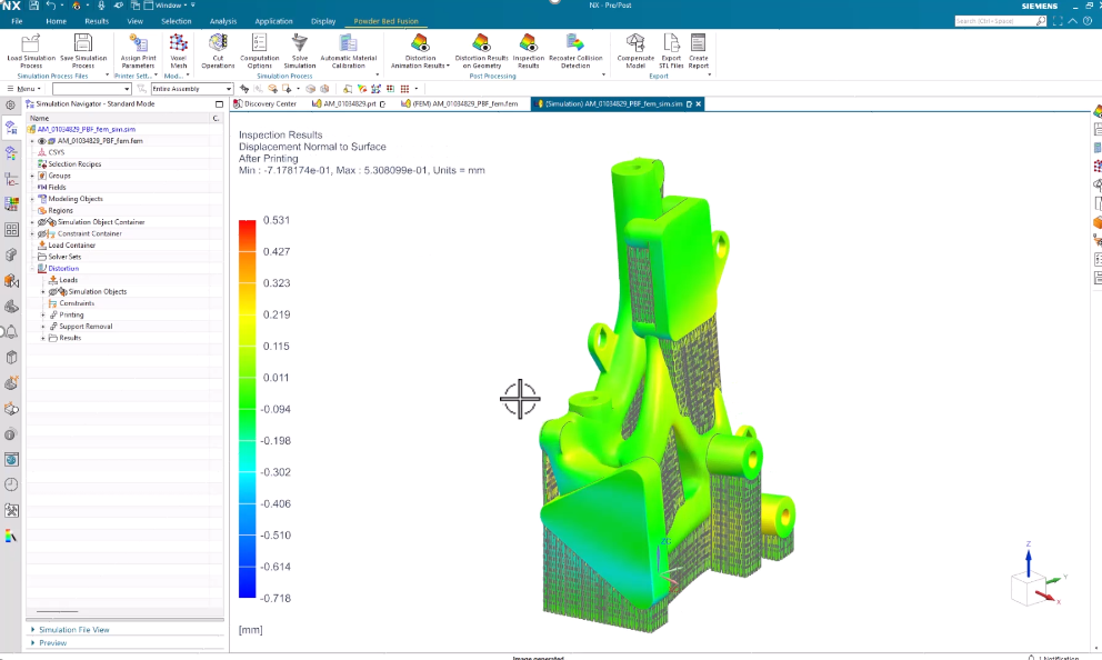 Siemens NX in der Additiven Fertigung: Durchgängige Prozesskette ohne Schnittstellen 8 Simulationsergebnis
